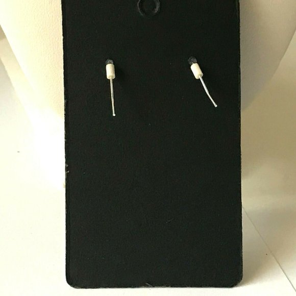 USA American Flag Heart Earrings Stars Pearls Patriotic July 4 Silver Plated - Picture 6 of 8